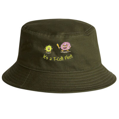 "Flee!" (T Cell Chasing Myeloma Cell) - AS Colour Bucket Hat Thumbnail