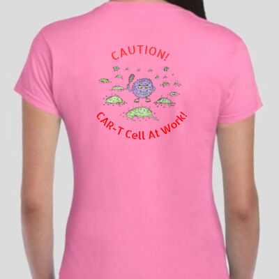 Caution! CAR-T Cell at Work! - GILDAN Womens Slimfit Round Neck Tee 2 Thumbnail