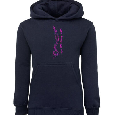Life begins at... - JBs Wear Kids Fleecy Hoody Thumbnail