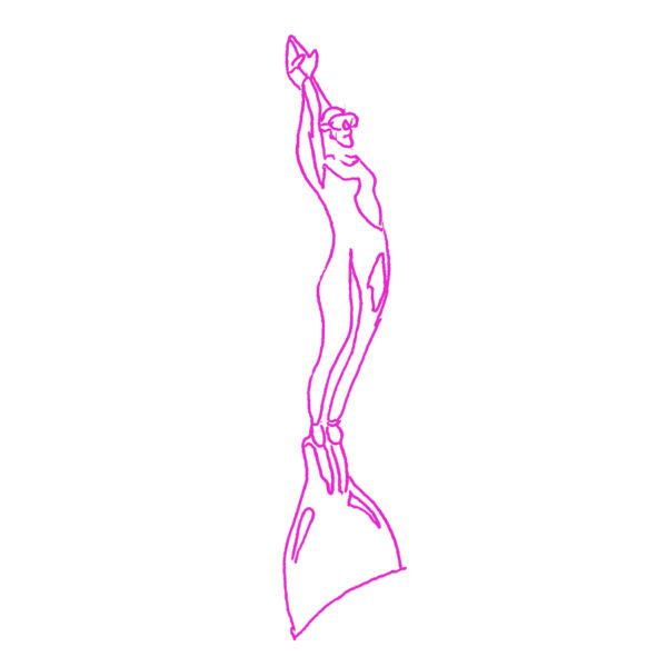 Monofin line drawing Pink 232 38 182 Thumbnail